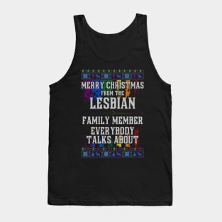 Merry Christmas from the Lesbian Family Member Tank Top